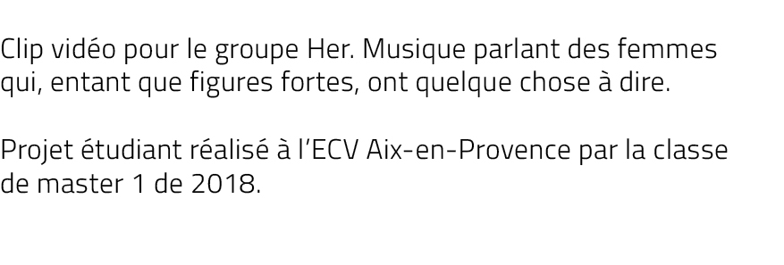 Text for Her video clip.